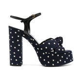 Saint Laurent Bianca Polka-Dot Sandals - EU39/US9 - Sandals