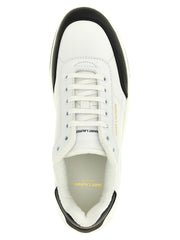 Saint Laurent Bicolor Calfskin Low Top Sneakers