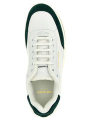 Saint Laurent Bicolor Calfskin Low Top Sneakers