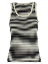 Saint Laurent Bicolor Cotton Tank Tops - L