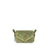 Saint Laurent Bicolor Suede Leather Shoulder Bag