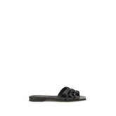 Saint Laurent Black Calf Leather Bos Taurus Ballet Flats