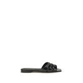 Saint Laurent Black Calf Leather Bos Taurus Ballet Flats - EU37.5/US7.5