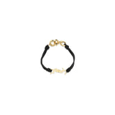 Saint Laurent Black Calf Leather Bos Taurus Bracelet - M