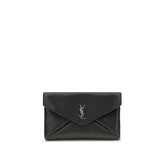 Saint Laurent Svart Kalveskinn Bos Taurus Clutch Veske