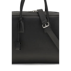 Saint Laurent Black Calf Leather Bos Taurus Handbag