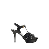 Saint Laurent Black Calf Leather Bos Taurus Platform Sandals - EU39/US9