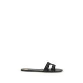 Saint Laurent Black Calf Leather Bos Taurus Sandals - EU39/US9