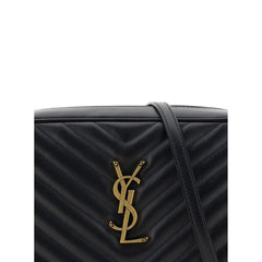 Borsa a tracolla in pelle di vitello Bos Taurus nera Saint Laurent