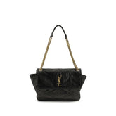 Saint Laurent Black Calf Leather Bos Taurus Shoulder Bag