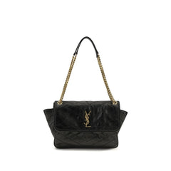 Saint Laurent Black Calf Leather Bos Taurus Shoulder Bag
