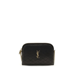 Saint Laurent Black Calf Leather Bos Taurus Shoulder Bag