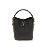 Saint Laurent Black Calf Leather Bos Taurus Shoulder Bag
