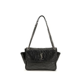 Saint Laurent Black Calf Leather Bos Taurus Shoulder Bag