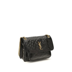 תיק כתף מעור פרה שחור של Saint Laurent