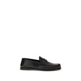 Saint Laurent Black Calf Leather Bos Taurus Slip-On Loafers - EU37.5/US7.5
