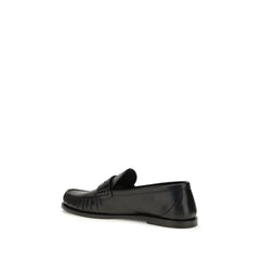 Saint Laurent Black Calf Leather Bos Taurus Slip-On Loafers - EU37.5/US7.5