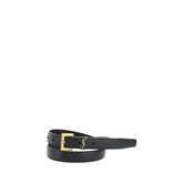 Saint Laurent Schwarzes Kalbshaut Bos Taurus Dünnes Gürtel - 85 cm / 34 Zoll
