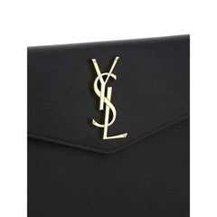 Saint Laurent fekete borjúbőr Bos Taurus pénztárca