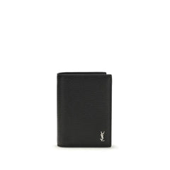 Saint Laurent Black Calf Leather Bos Taurus Wallet