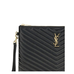 Saint Laurent Black Calf Leather Bos Taurus Wallet