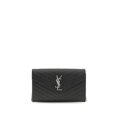 Saint Laurent Svarta Kalvskinn Bos Taurus Plånbok