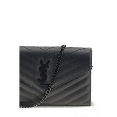 Saint Laurent Black Calf Leather Bos Taurus Wallet