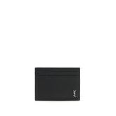 Saint Laurent Black Calf Leather Bos Taurus Wallet
