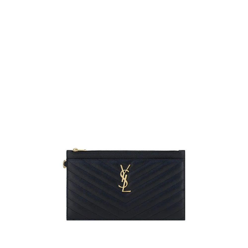 Saint Laurent Black Calf Leather Bos Taurus Wallet