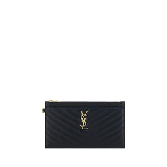 Saint Laurent Black Calf Leather Bos Taurus Wallet