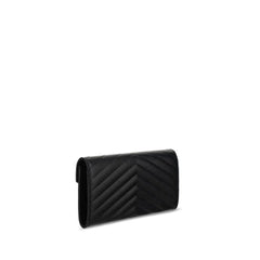 Saint Laurent Black Calf Leather Bos Taurus Wallet