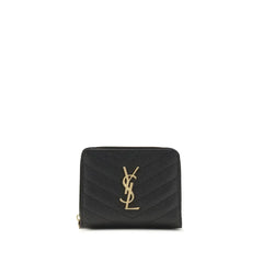 Saint Laurent Černá peněženka z telecí kůže Bos Taurus