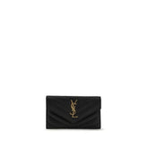 Saint Laurent Μαύρο Πορτοφόλι από Δέρμα Βοδινού Bos Taurus
