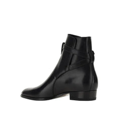 Saint Laurent Black Calfskin Ankle Boots - EU39.5/US6.5