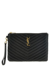 Saint Laurent Black Calfskin Clutch Bag