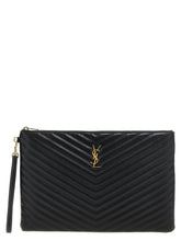 Saint Laurent Black Calfskin Clutch Bag