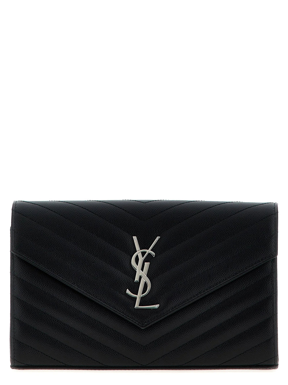 Saint Laurent Black Calfskin Clutch Bag