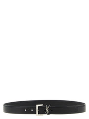 Saint Laurent Black Calfskin Regular Belt