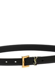Saint Laurent Black Calfskin Regular Belt - 90 cm / 36 Inches