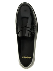 Saint Laurent Black Calfskin Slip-On Loafers