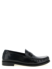 Saint Laurent Black Calfskin Slip-On Loafers - EU 40 | US 7