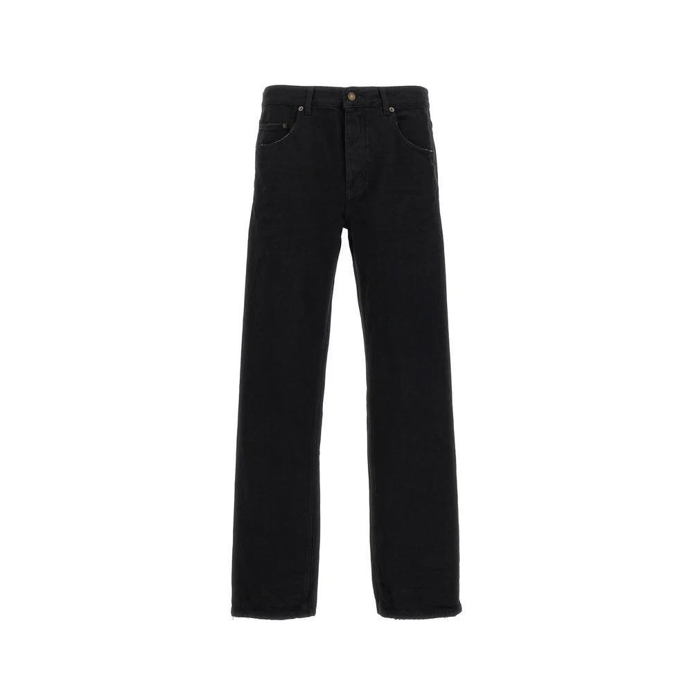 Saint Laurent Black Cotton Relaxed Fit Jeans - W25 | IT39
