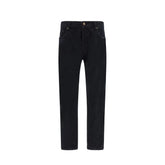 Saint Laurent Black Cotton Relaxed Fit Jeans - W30
