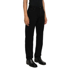 Saint Laurent Black Cotton Relaxed Fit Jeans - W30
