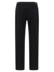 Saint Laurent Black Cotton Straight-Leg Jeans
