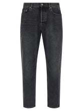 Saint Laurent Black Cotton Straight-Leg Jeans