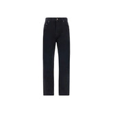 Saint Laurent Black Cotton Straight-Leg Jeans - W26
