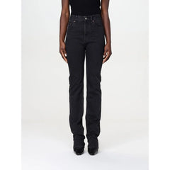 Saint Laurent Black Cotton Straight-Leg Jeans - W28
