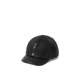 Saint Laurent Black Lamb Leather Cap (Baseball Hat) - 59 cm|L
