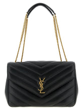 תיק כתף מעור כבש שחור של Saint Laurent